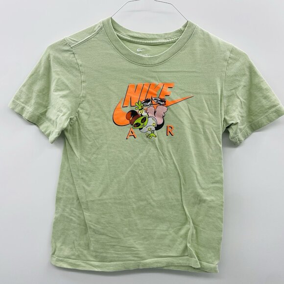 Nike Air Youth Boys Size Large Cotton Short Sleeve Graphic T-Shirt in Green - Picture 1 of 6